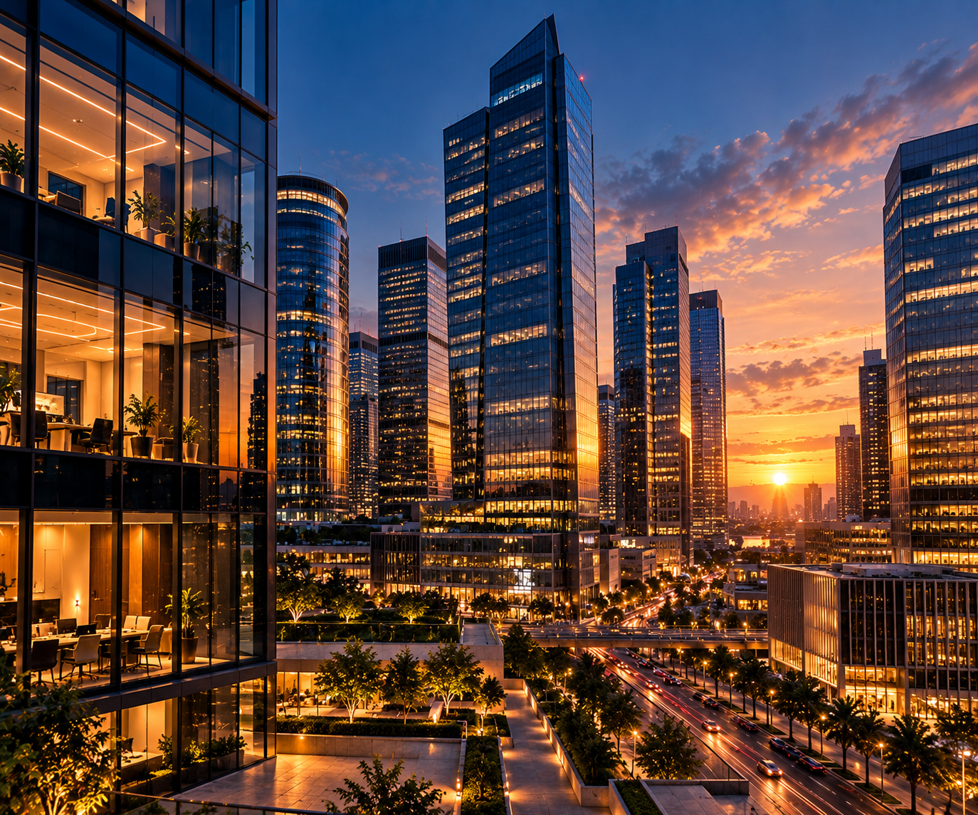 Modern professional business environment